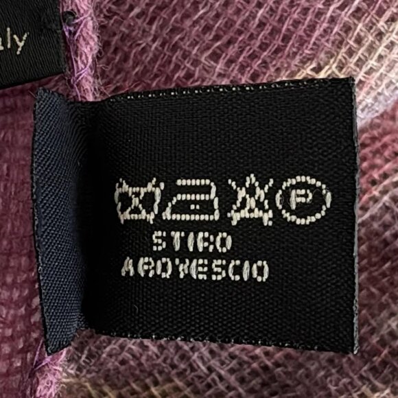 Auth ETRO - Purple Pink Multi Wool Scarf - Picture 4 of 5